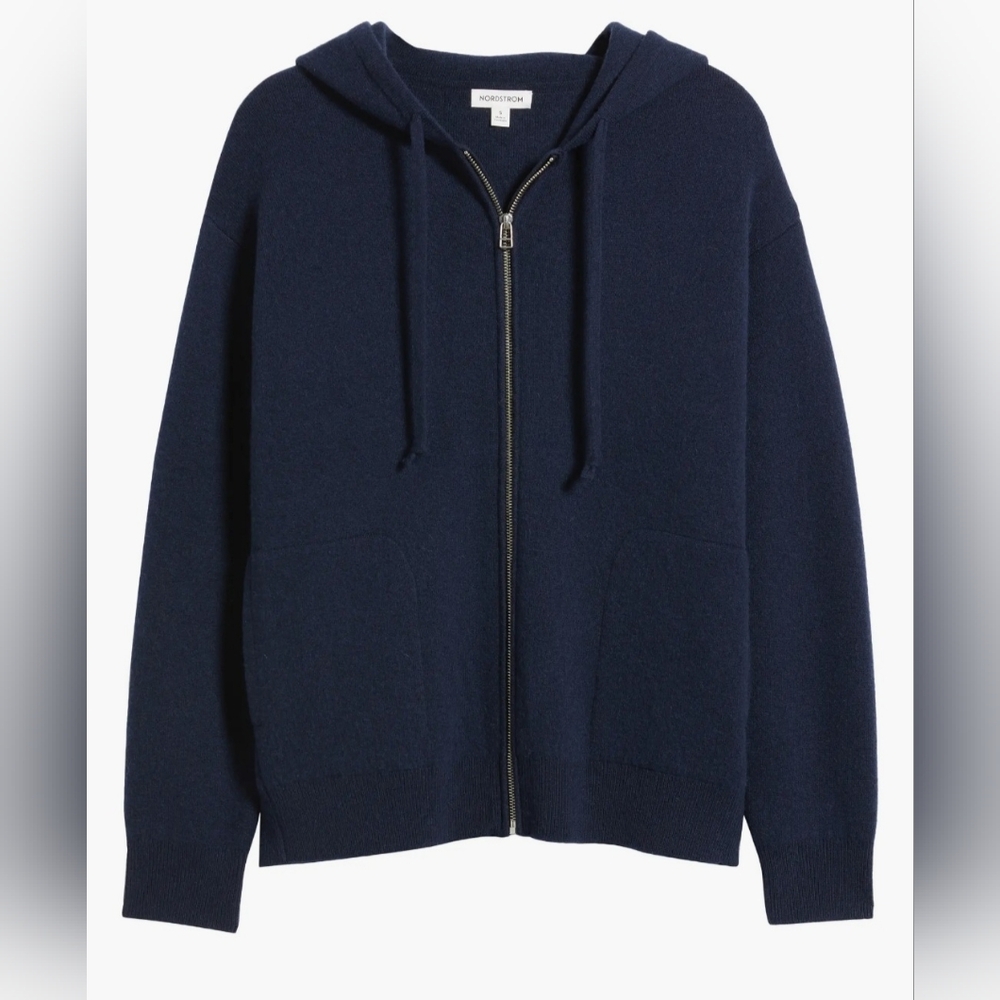 Wool Blend Zip Hoodie CardiganNordstrom